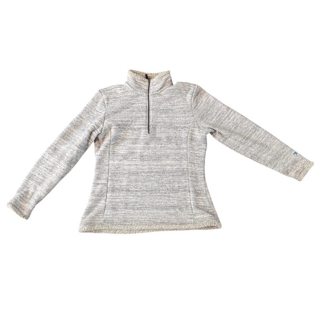 KUHL Avaline 1/4 Zip Pullover Sweatshirt Women’s XL Natural Heather Sweater